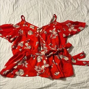 Sienna Sky Red Floral Blouse